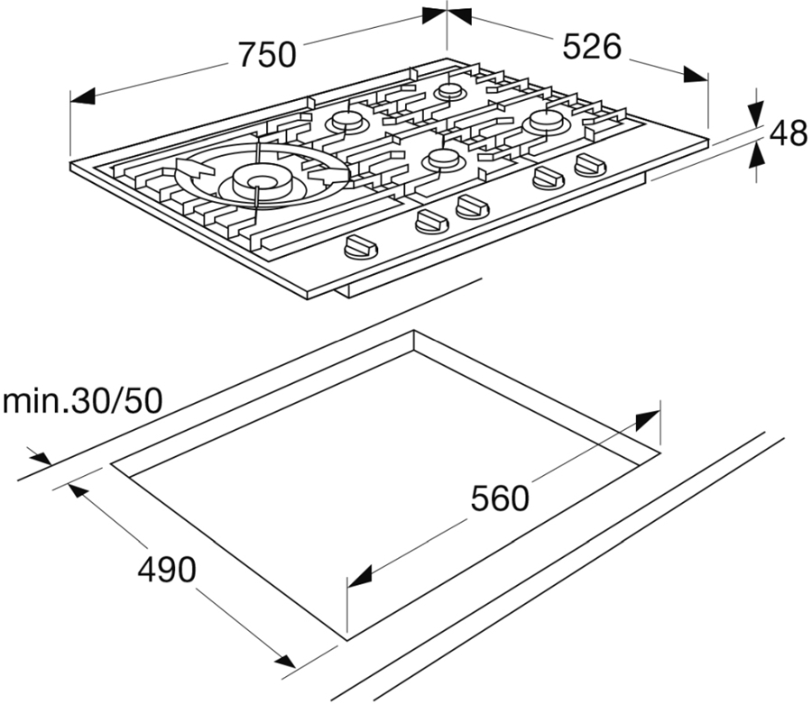 ATAG HG7592EBA MATRIX gaskookplaat 2