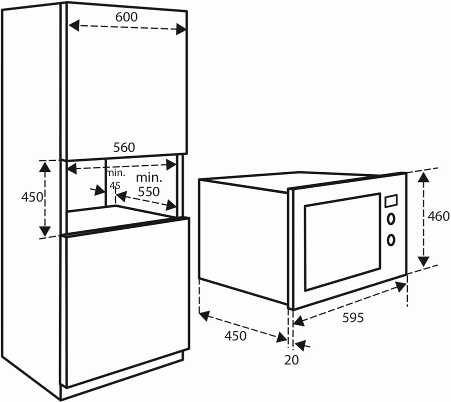 Inventum IMC6125F inbouw combimagnetron 2