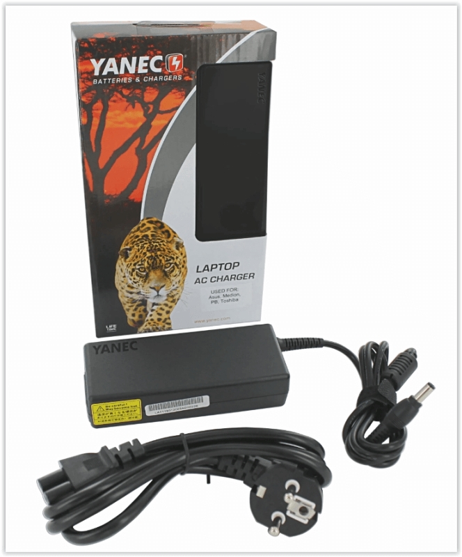 Yanec Laptop AC Adapter 90W voor Asus, Medion, Packberd Bell, Tos zwart 2