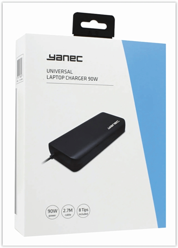 Yanec Universele Laptop AC Adapter 90W met 8 tips zwart 2