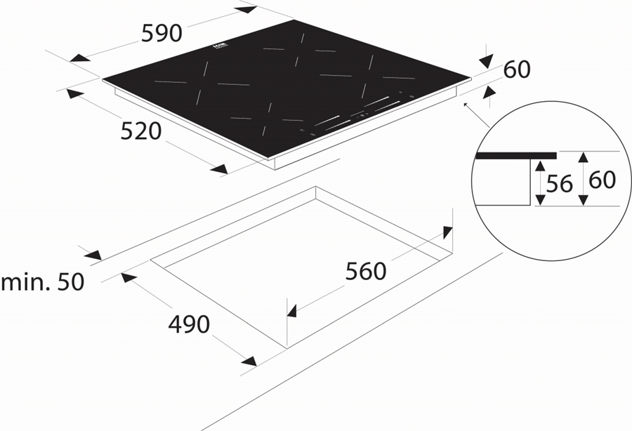 ETNA KI560ZT Inductiekookplaat 2