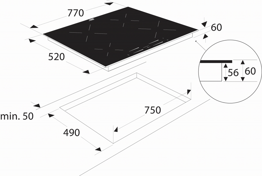 ETNA KI577ZT inductie kookplaat 2