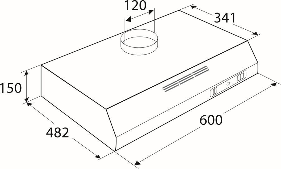 ETNA AO460ZT onderbouw afzuigkap 2