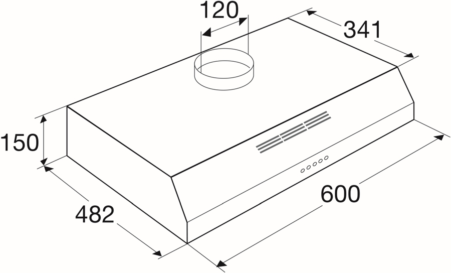 ETNA AO660RVS onderbouw afzuigkap 2