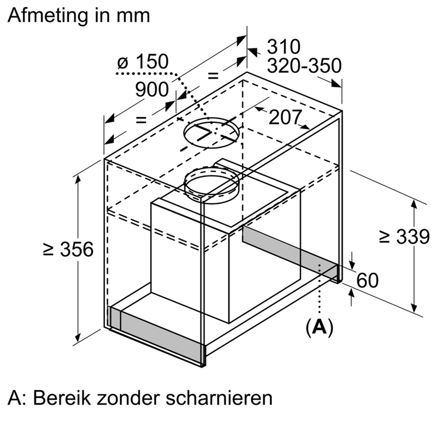 Bosch DBB96AF50 Serie 4 geintegreerde afzuigkap 7