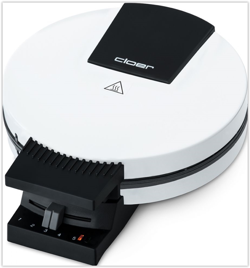 Cloer 120 Wafelijzer Hart - Wit 1