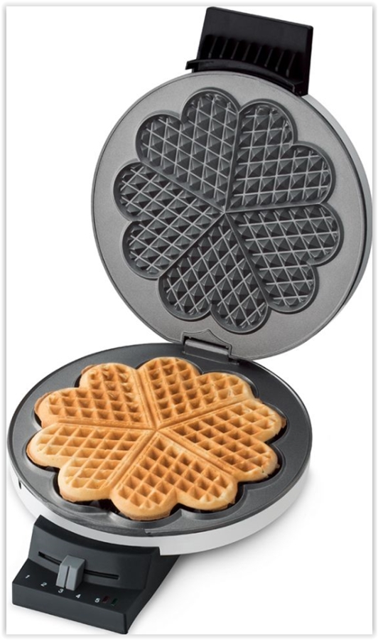 Cloer 120 Wafelijzer Hart - Wit 2