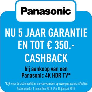 Panasonic TV cashback en garantie
