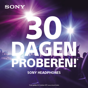 sony headphones - 30 dagen op proef